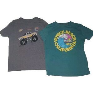 Boys Old Navy Shirt Bundle Size 10/12 Monster Truck Venice Beach 2 Total